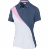 Greg Norman Collection Women's ML75 Misty Zip Polo Shirt in Vintage Indigo, Size XXL, Polyester/Spandex/Fabric
