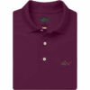 Greg Norman Collection Men's Classic Pique Shark Polo Shirt in Grape Wine, Size XXL, Polyester/Fabric
