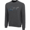 Greg Norman Collection Men's Great White Shark Crewneck in Black Heather, Size XXL, Polyester/Spandex/Fabric