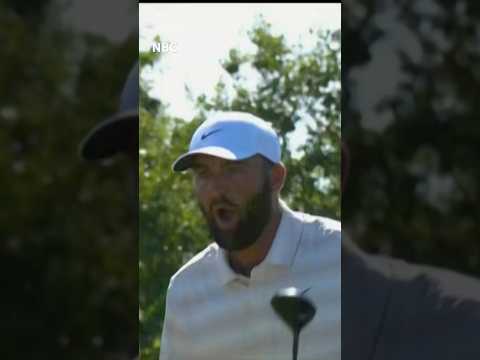 Scottie is not happy with his tee shot on 17