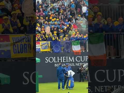 Fist tee SCENES in the rain at the Solheim Cup